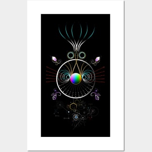 Cosmic Rainbow Totem Posters and Art